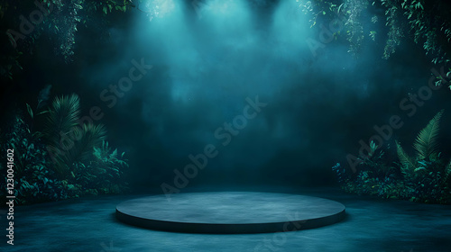 Fototapeta Naklejka Na Ścianę i Meble -  Jungle Night Stage, Product Display