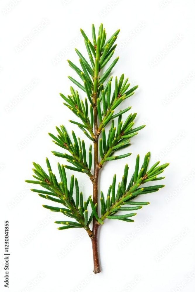 Isolated green juniper sprig on white background, cut, isolated, white Isolated green juniper sprig on white background, cut, isolated, white