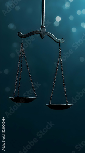 Obraz na płótnie Justice scales, dark background, balance, law concept w salonie