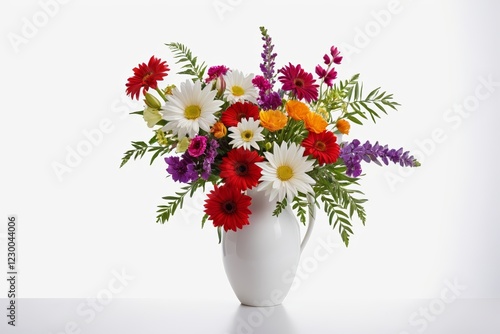 Wallpaper Mural there is a white vase with a bunch of flowers in it Torontodigital.ca