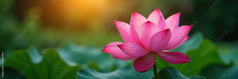A lotus flower blooms with dew-kissed petals in the morning light, morning, petals A lotus flower blooms with dew-kissed petals in the morning light, morning, petals
