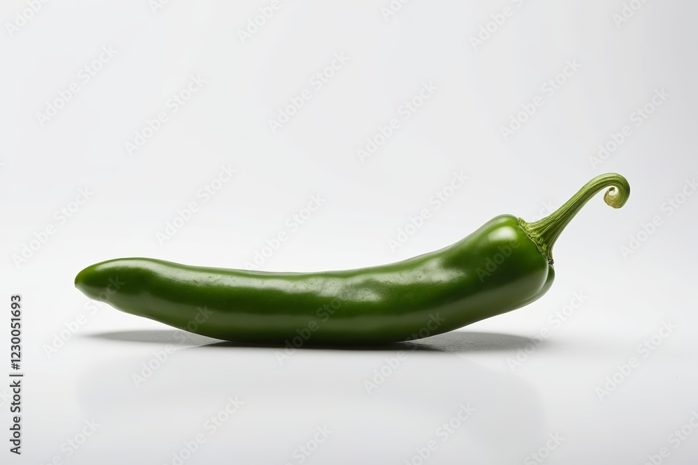 there is a green pepper on a white background there is a green pepper on a white background