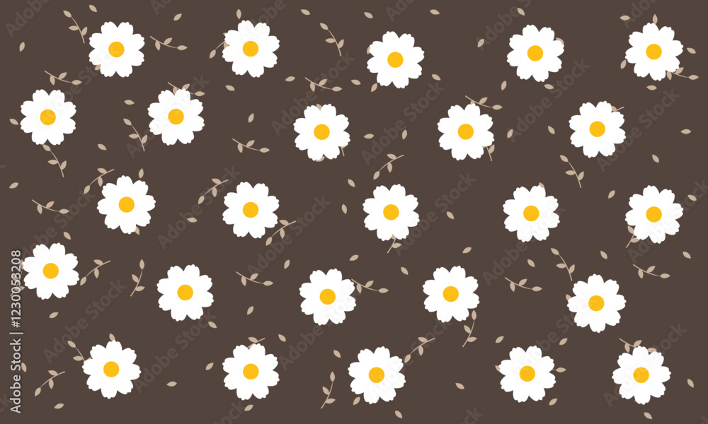 Daisy Pattern Seamless Flower Vector File background Daisy Pattern Seamless Flower Vector File background