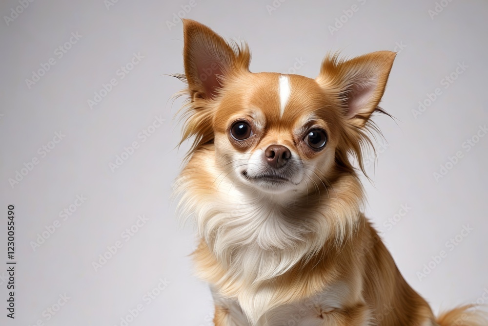 arafed chihuahua sitting on a white surface looking at the camera arafed chihuahua sitting on a white surface looking at the camera
