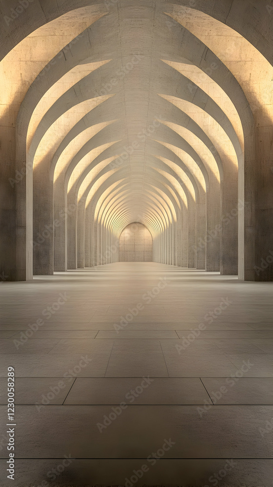 Arched hallway, indoor, light, perspective, background, architecture Arched hallway, indoor, light, perspective, background, architecture