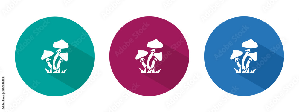 Icon for mushroom vector illustration in flat. Icon for mushroom vector illustration in flat.