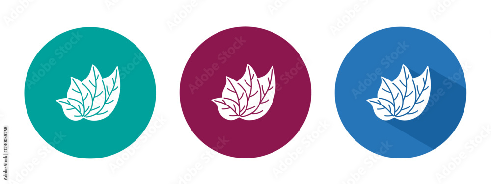 Icon for leaves vector illustration in flat. Icon for leaves vector illustration in flat.