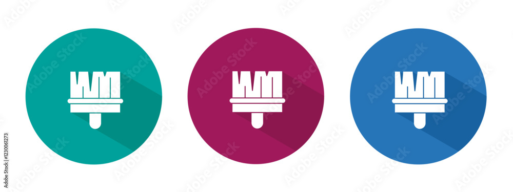 Icon for painting brush vector illustration in flat. Icon for painting brush vector illustration in flat.