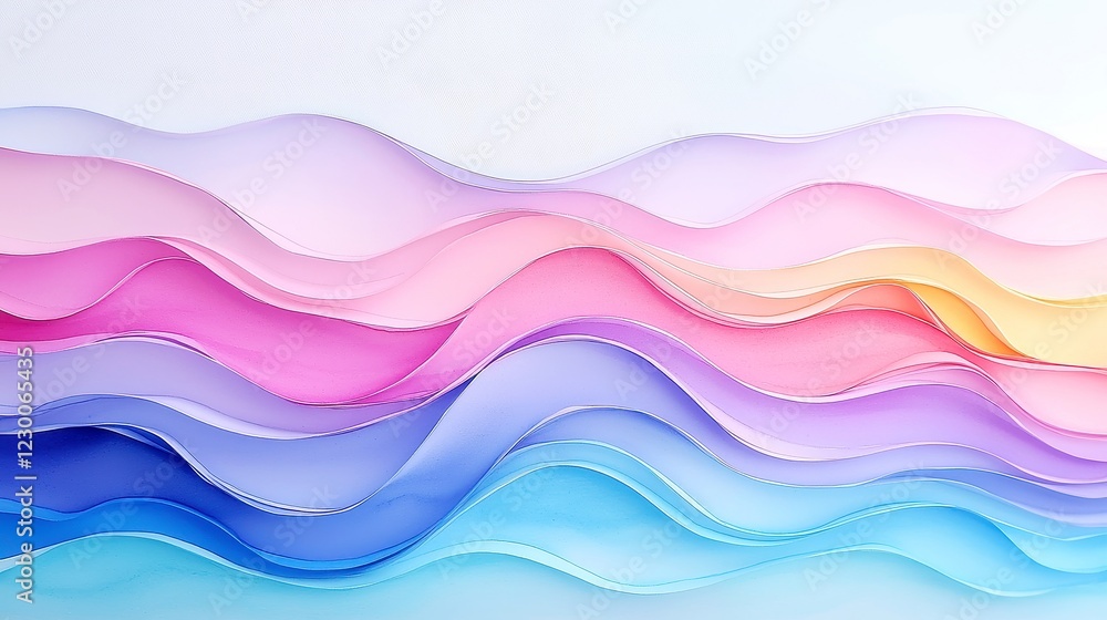 Vibrant Ocean Dance, lively wave patterns in bold watercolor strokes, ideal for summer-themed decor and stationery, evoking the energy and beauty of the sea. Vibrant Ocean Dance, lively wave patterns in bold watercolor strokes, ideal for summer-themed decor and stationery, evoking the energy and beauty of the sea.