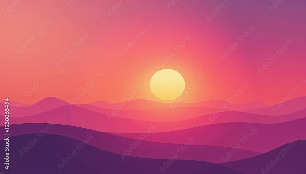 Fototapeta premium Colorful sunset gradient background with warm orange hues and soft pink undertones, pink, purple