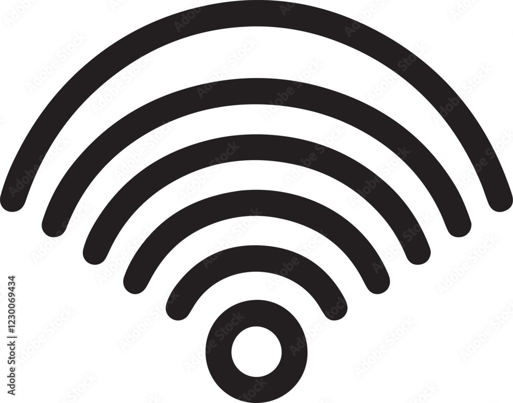 Silhouette vector icon of a Wi-Fi symbol. Perfect for wireless internet, network connectivity, online communication, and technology designs. EPS format, fully editable. Silhouette vector icon of a Wi-Fi symbol. Perfect for wireless internet, network connectivity, online communication, and technology designs. EPS format, fully editable.
