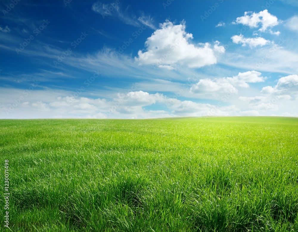 landscape with grass and blue sky landscape with grass and blue sky