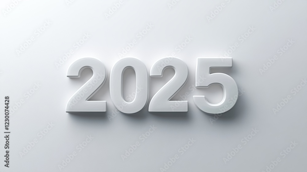 2025 New Year Minimalist White Background Design 2025 New Year Minimalist White Background Design