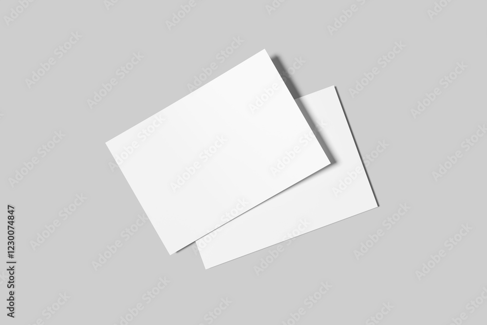 A5 Landscape Flyer Blank Mockup A5 Landscape Flyer Blank Mockup