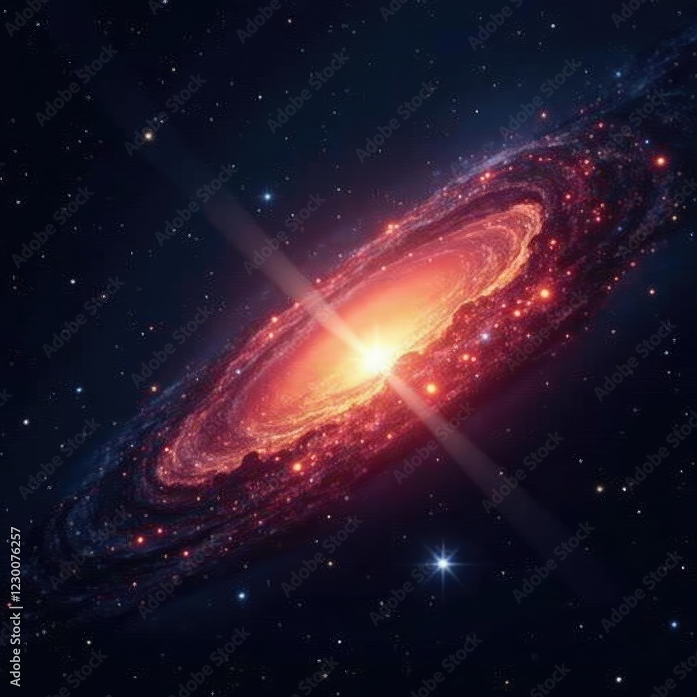 Fototapeta premium Supernova remnants illuminate surrounding space, astronomy, star