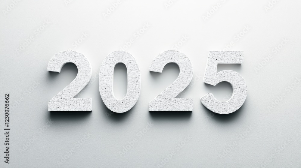 2025 New Year Minimalist White Numbers Background 2025 New Year Minimalist White Numbers Background