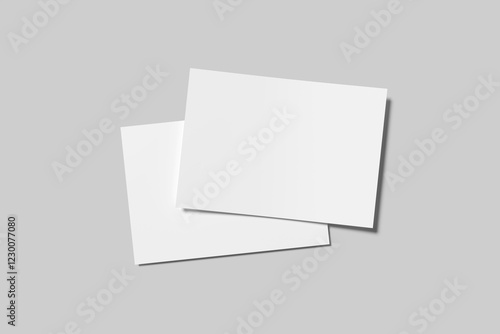 A5 Landscape Flyer Blank Mockup