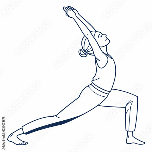 Simple silhouette of a person practicing yoga