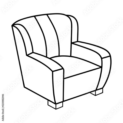 armchair isolated on white background