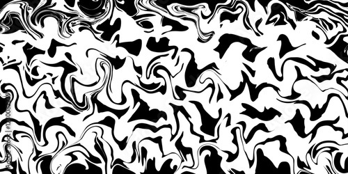 Abstract style chaotic wavy classical black and white seamless pattern background. Hand drawn horisontal vector illustration for holidays, cards, business, banners, wallpaper, textile, wrapping	