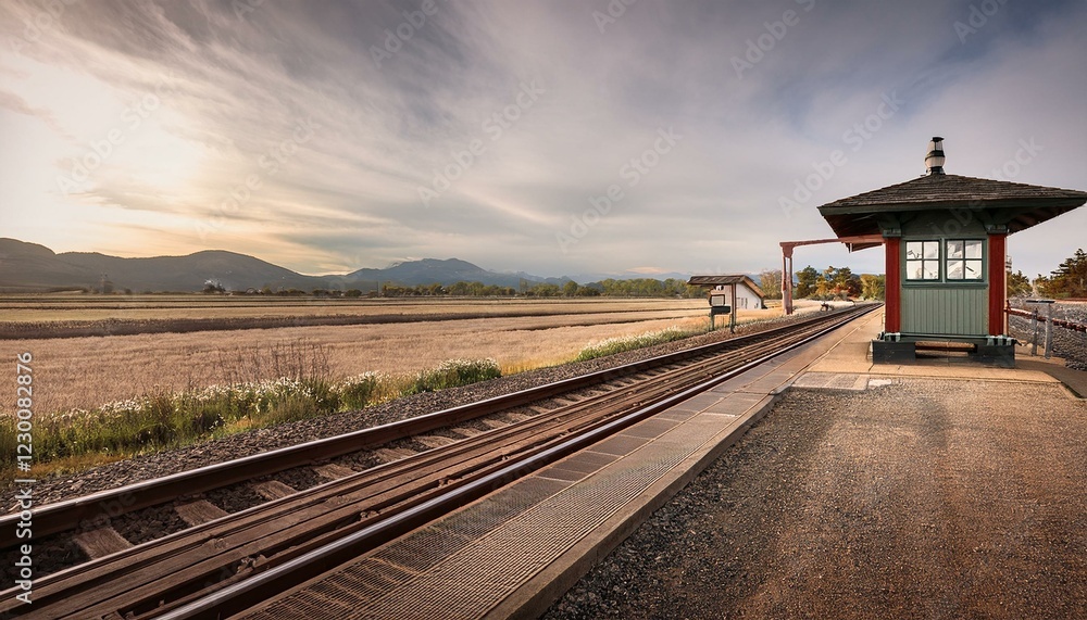 The platform is lined with blooming wildflowers. The platform is lined with blooming wildflowers.