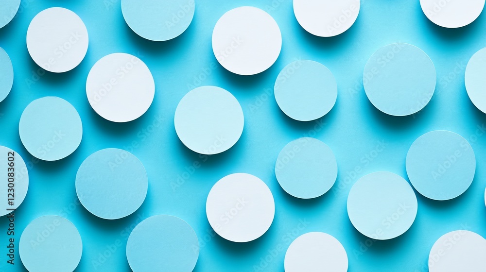 Vibrant Blue Background Adorned with Whimsical White Circles Creating a Playful and Inviting Visual Experience Suitable for Modern Designs and Creative Projects Evoking Joy and Imagination Vibrant Blue Background Adorned with Whimsical White Circles Creating a Playful and Inviting Visual Experience Suitable for Modern Designs and Creative Projects Evoking Joy and Imagination