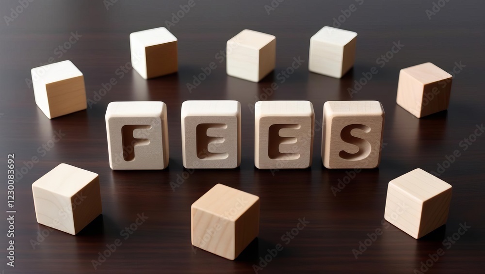 Obraz premium The image features wooden blocks arranged to spell 