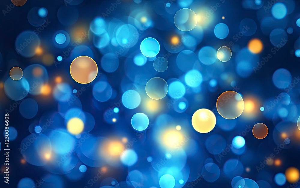Abstract bokeh light effect with blue and yellow lights on a transparent background, vector illustration, PNG. Abstract bokeh light effect with blue and yellow lights on a transparent background, vector illustration, PNG.