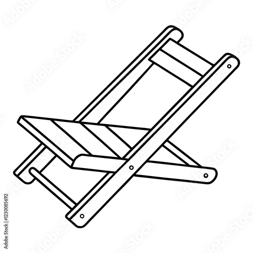 chaise longue on white background