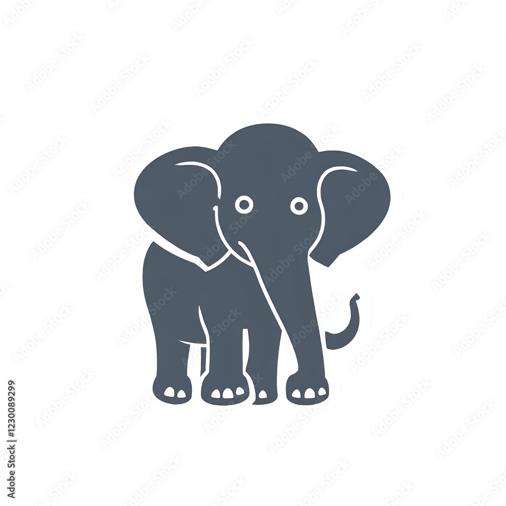 Fototapeta premium Elephant Isolated