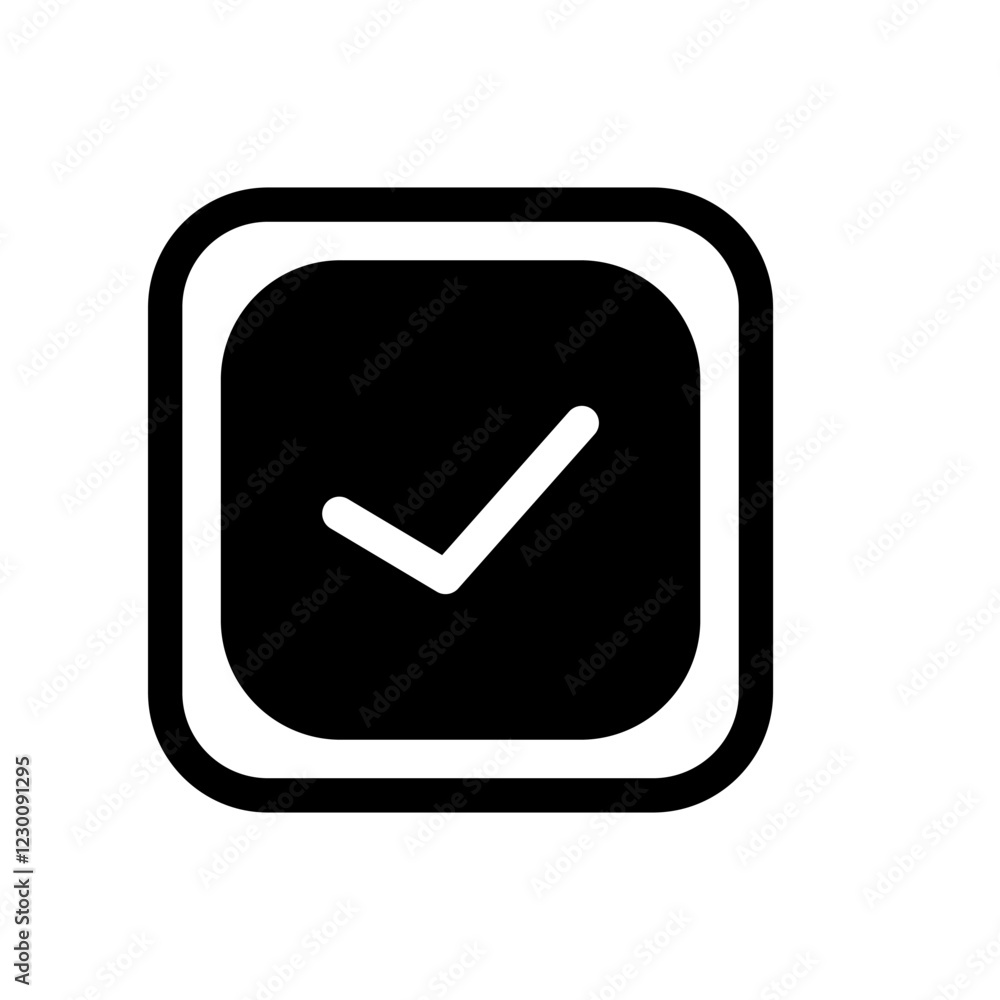 solid Checkmark icon with a clean and minimal design, featuring a bold stroke. Perfect for tasks, approvals, to-do lists, or success indicators in apps and projects. solid Checkmark icon with a clean and minimal design, featuring a bold stroke. Perfect for tasks, approvals, to-do lists, or success indicators in apps and projects.