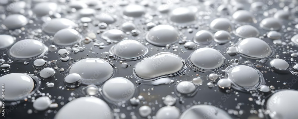 Rippling white liquid bubbles in a luminous and bright background, undulating, light beams, wave Rippling white liquid bubbles in a luminous and bright background, undulating, light beams, wave