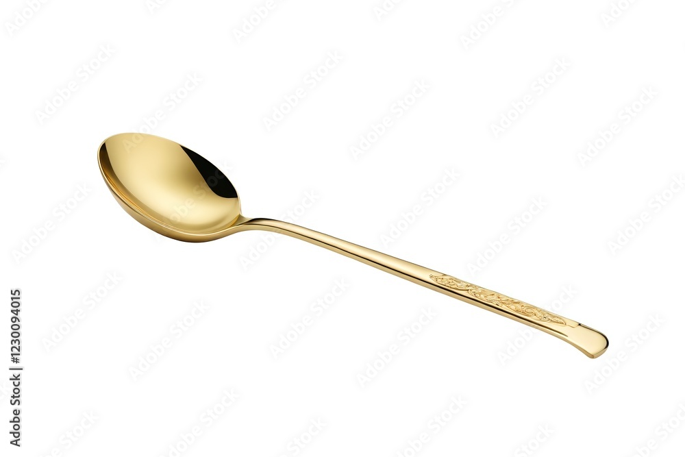 there is a gold spoon with a handle on a white background there is a gold spoon with a handle on a white background