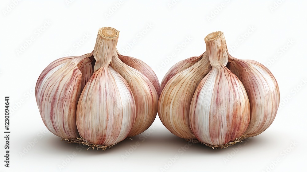 Obraz premium Garlic Ingredient Elephant garlic Natural foods Bulb Rosy garlic Produce Vegetable Food Onions