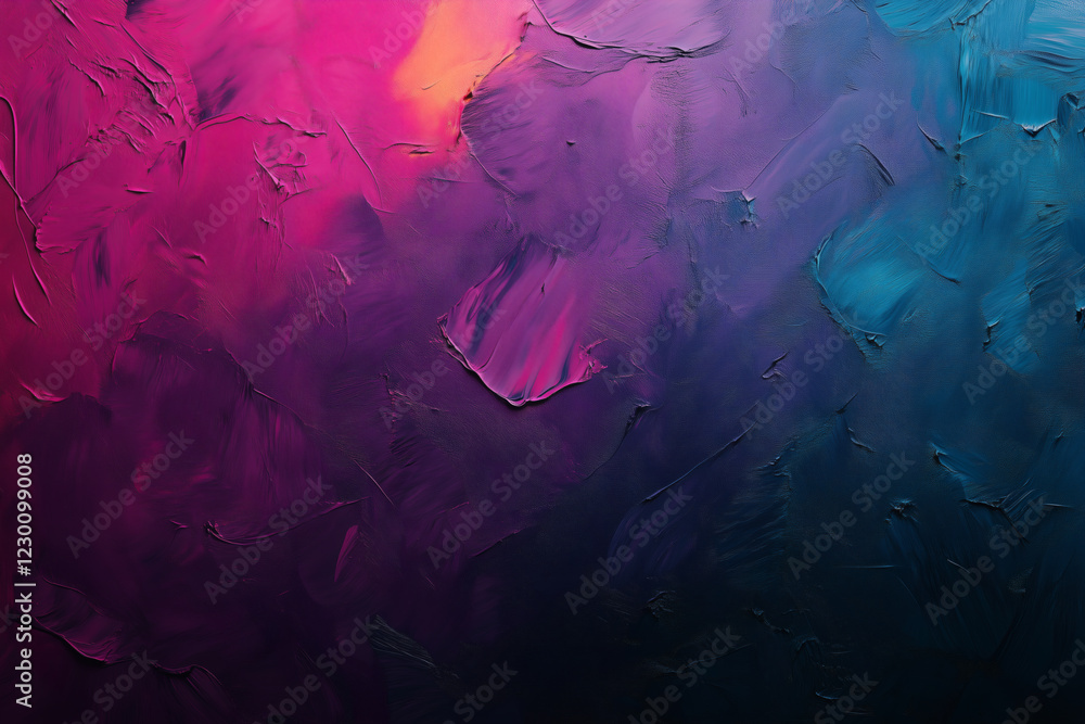 Abstract painting in vibrant hues of pink and blue. Abstract painting in vibrant hues of pink and blue.