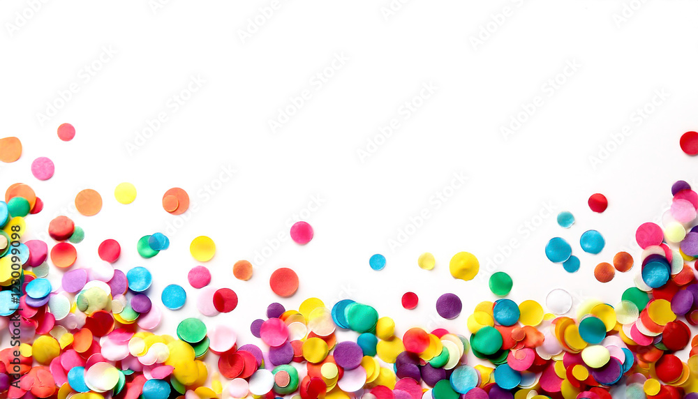 Konfetti, Rahmen mit Textfreiraum