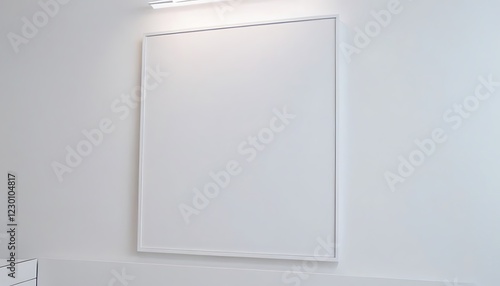 composition of white blank picture frames on white brick wal,horizontal, no people, poster, copy space, picture frame, blank, business, empty, template, design, brick, white color, banner - sign, 9456 photo