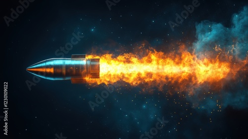 Wallpaper Mural Fiery Rocket Launch Space Exploration Technology Futuristic Success Torontodigital.ca