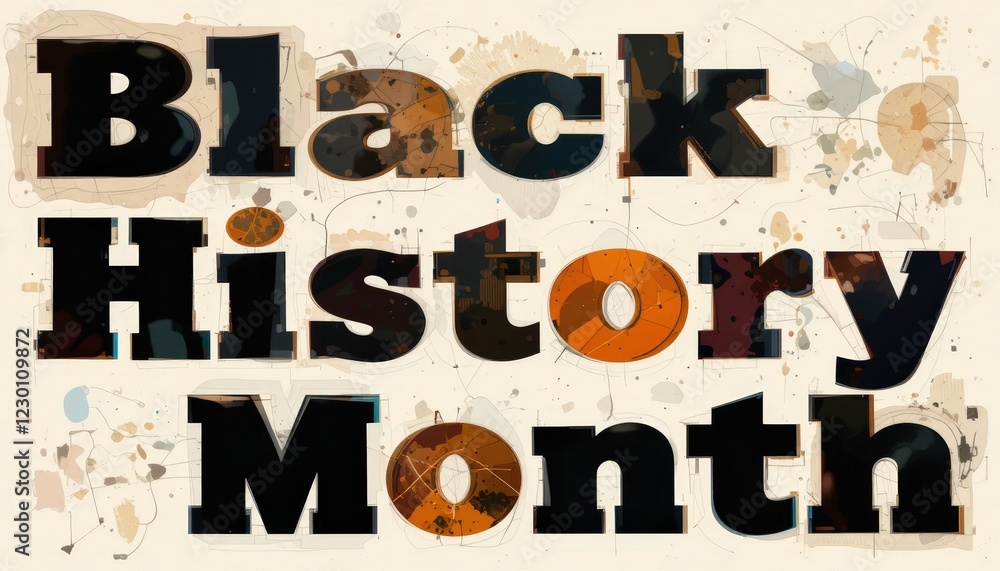 Celebrating Black History Month with creativity and inspiration in a vibrant artistic display Celebrating Black History Month with creativity and inspiration in a vibrant artistic display
