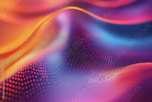 3D abstract futuristic grid patterns wallpaper.