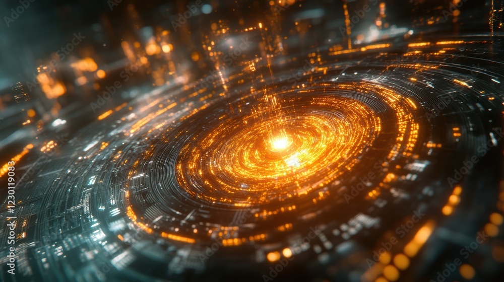 Glowing Quantum Computer Core Data Streams 2025 Technology Glowing Quantum Computer Core Data Streams 2025 Technology
