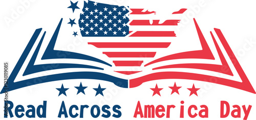Read Across America Day Logo Vector Design for Education & Literacy Events