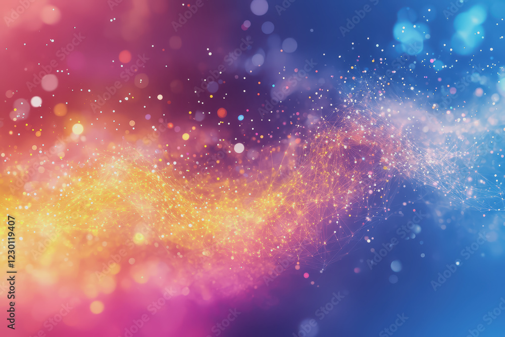 A beautiful Abstract digital technology background with colorful network connection lines. A beautiful Abstract digital technology background with colorful network connection lines.