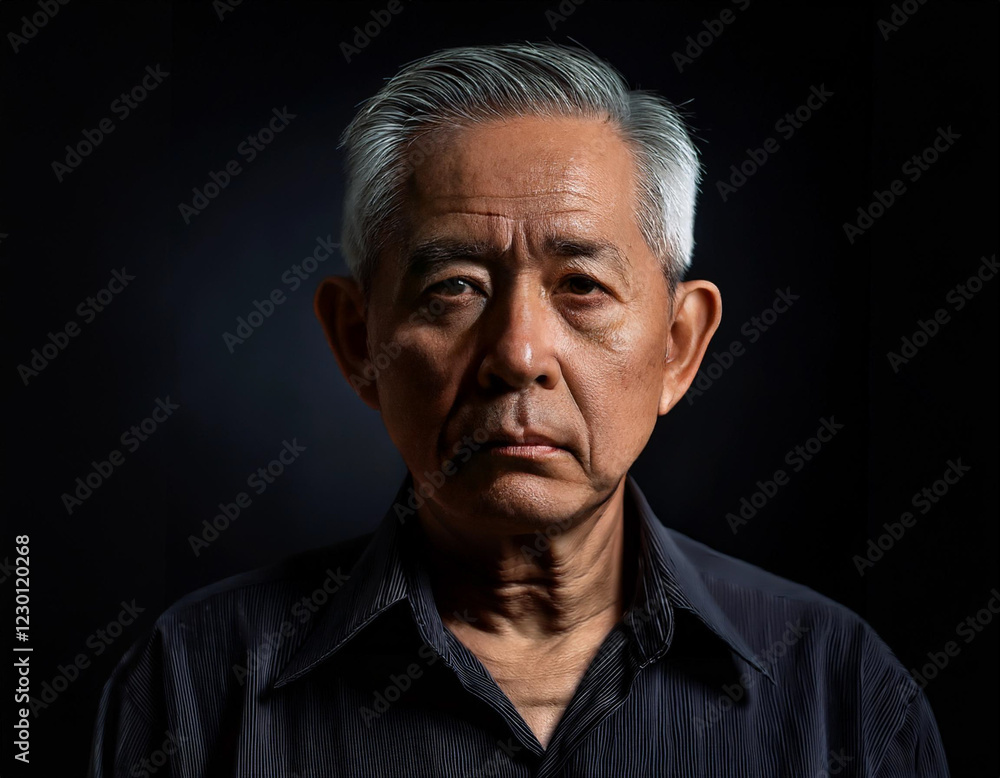 Portrait of old Asian man Portrait of old Asian man