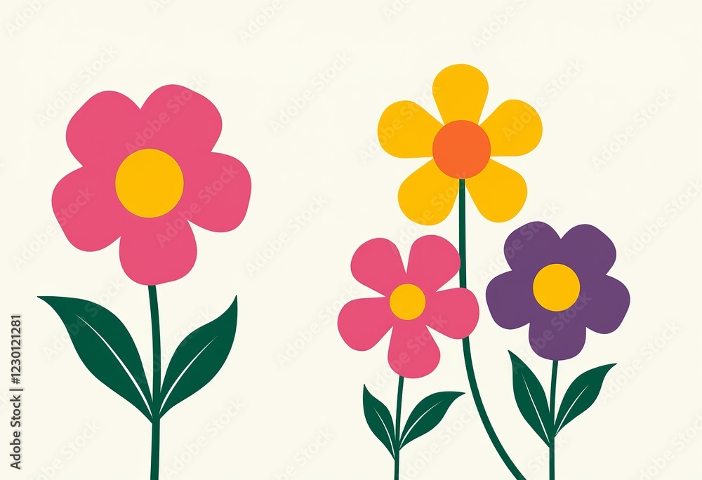 Sixties Inspired Retro Flower Clipart, Simple Floral Design Elements, Vintage Hippie Style, Pink, Yellow, Purple, Orange Colors, Vector Art, Isolated on White, Groovy Vibes.
Sixties Inspired Retro Flower Clipart, Simple Floral Design Elements, Vintage Hippie Style, Pink, Yellow, Purple, Orange Colors, Vector Art, Isolated on White, Groovy Vibes.