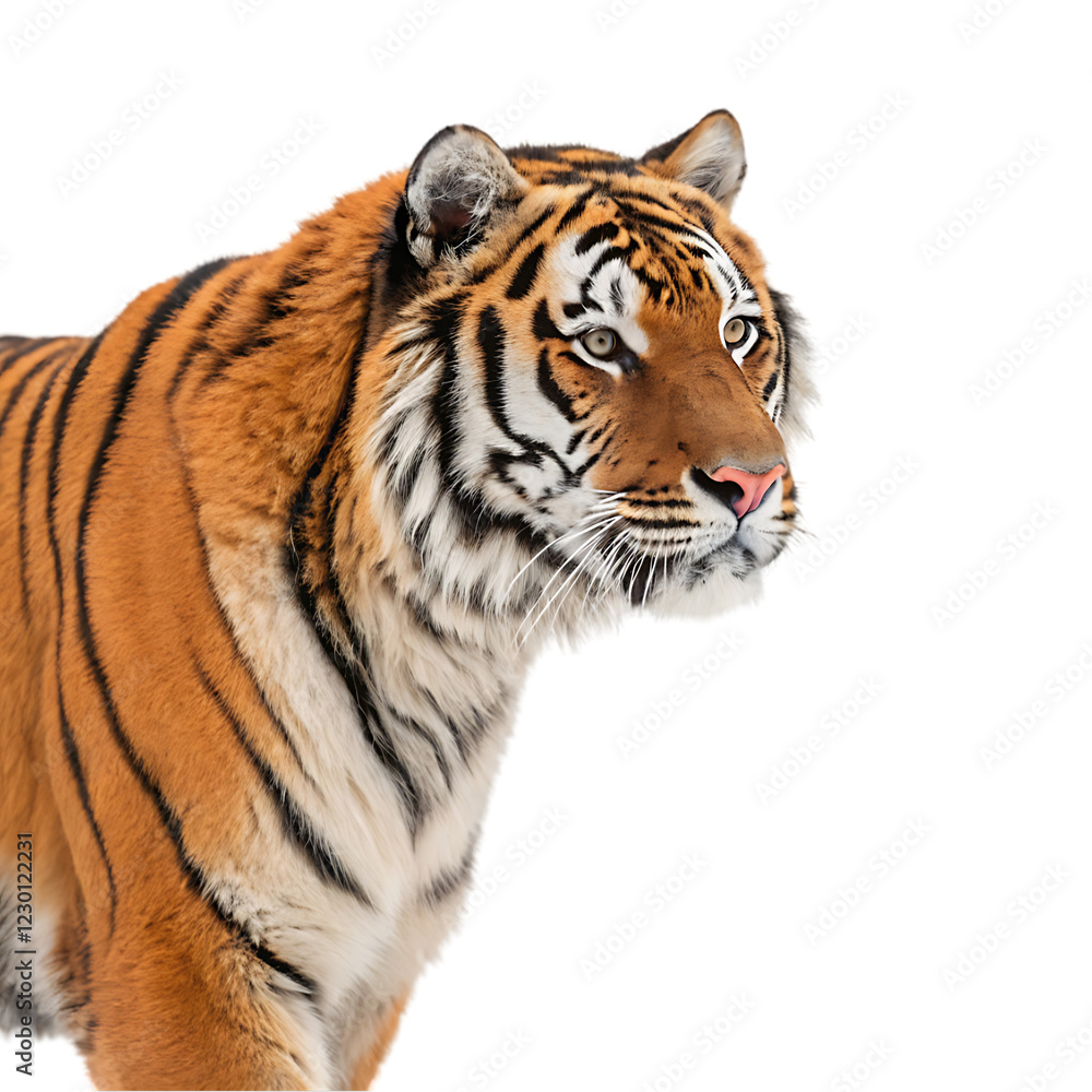 Fototapeta premium tiger isolated on white background