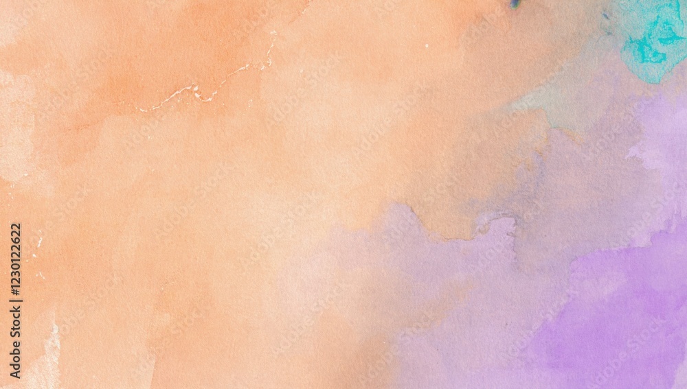 Fototapeta premium Soft watercolor gradient with warm pastel tones, hand-painted texture, artistic and elegant