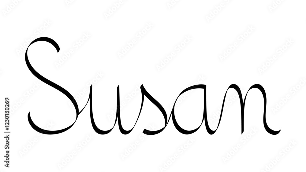 Black handwritten female name Black handwritten female name