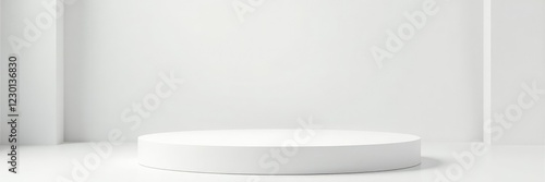 Wallpaper Mural Simple white square pedestal with empty white space around, empty, decor Torontodigital.ca