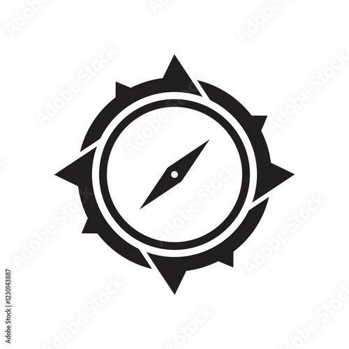 Compass icon. Compass icon sign and symbol. Vector illustration.